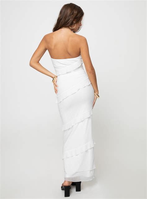 princesspolly white dress|lasher strapless maxi dress white.